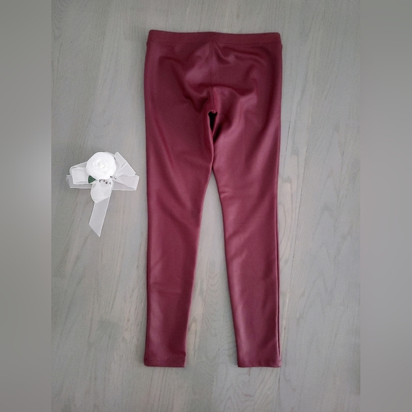 Express Burgundy Wine Stretch Leggings - Picture 5 of 7